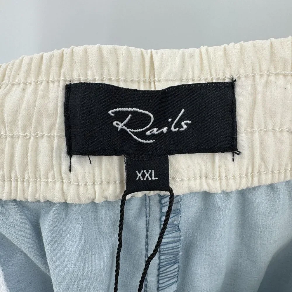NWT RAILS Rubix Blue White Hombre Swim Board Shorts Size XXL 2XL